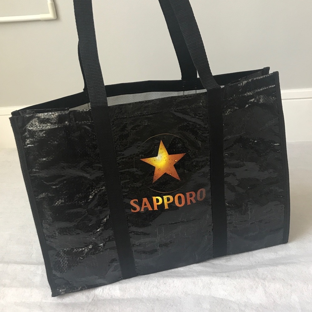 Sapporo beer Japan eco reusable shopping tote bag